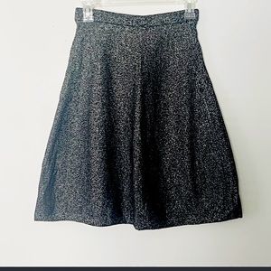 Nanette Lepore Gold Threaded Knit Skirt M NWT